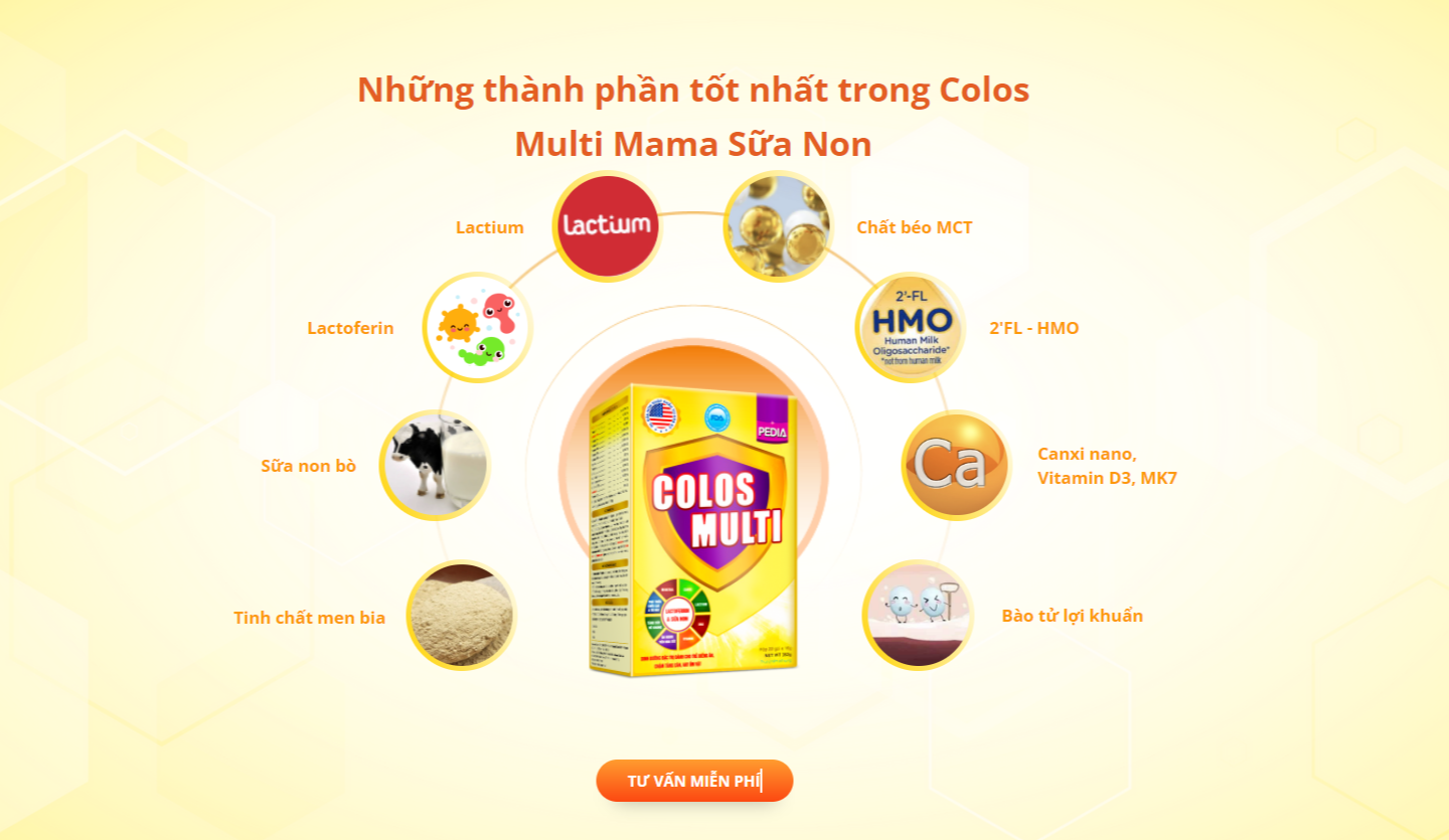 Những thành phần tốt nhất trong Colos Multi Mama Sữa Non